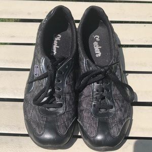 Black Skechers sneakers